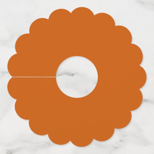 verbrand Sinaasappel Wijnglaslabel (Voorkant)