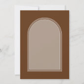 Verbrandde Oranje Floral Arch beige Terracotta Wed Kaart (Achterkant)