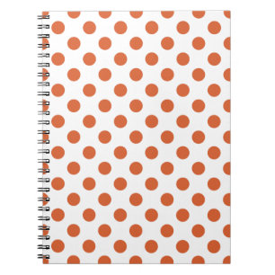 Verbrandde oranje pokstippen notitieboek