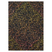 Verbrandde Oranje twijgen op zwart Tafelkleed (Voorkant)