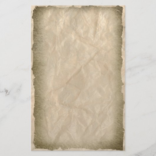 Verbrandde randen op inktpapier briefpapier (Voorkant)