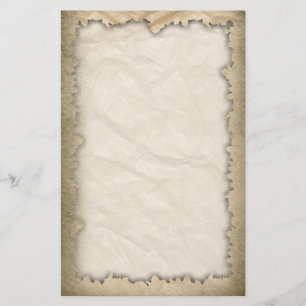 Verbrandde randen op inktpapier briefpapier