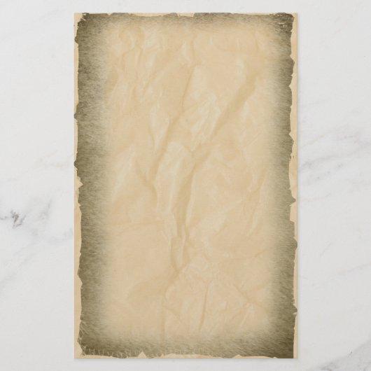 Verbrandde randen op inktpapier briefpapier (Voorkant)