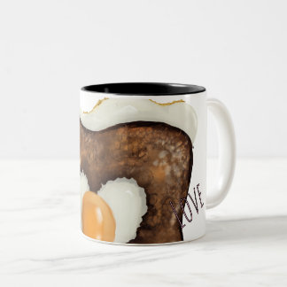 Verbrande Liefde - Ei in een Gat (Toast!) Tweekleurige Koffiemok