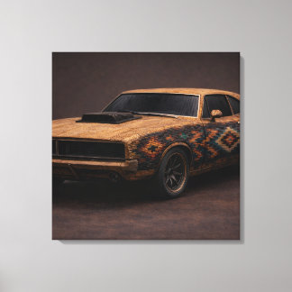 Verbrande Lucifer Klassieke Spierauto Canvas Afdruk