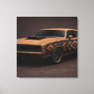 Verbrande Lucifer Klassieke Spierauto Canvas Afdruk
