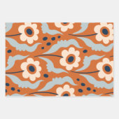 Verbrande Oranje eibloemen aangepaste naam Inpakpapier Vel (Voorkant 2)