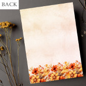 Verbrande oranje herfst bloemetjes boho luxe bruil kaart