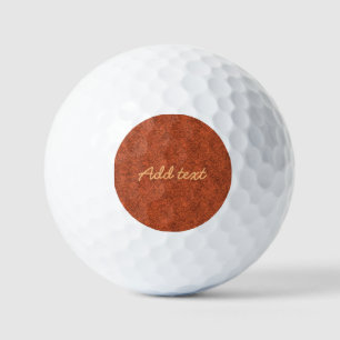 Verbrande oranje Sjabloon Golfballen