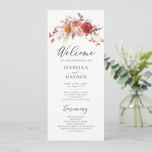 Verbrande Sinaasappel Bloemen Rustieke Herfst Herf Programma (Staand voorkant)