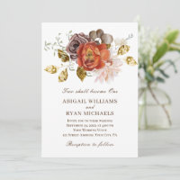 Verbrande Sinaasappel Blush Goud Bloemen Christeli