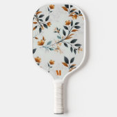 Verbrande Sinaasappel en witte veldbloem Monogram Pickleball Paddle (Voorkant)