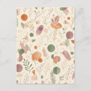 Verbrande Terracotta Stof Sage Boho Woestijn Varen Briefkaart