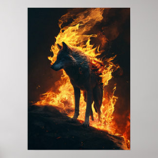 "Verbranden met de geest van de wolf" Poster