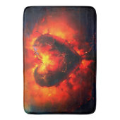 Verbrandend hart badmat (Voorkant Verticaal)