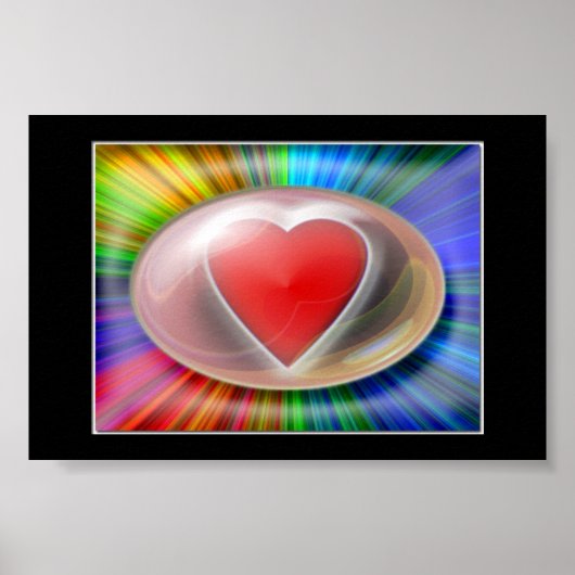 Verbrandend hart poster (Voorkant)