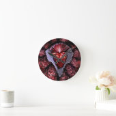 Verbrandend hart ronde klok (Huis)