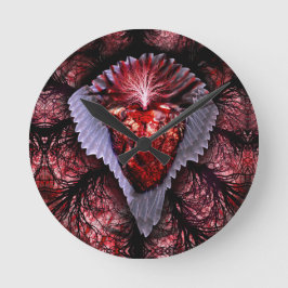 Verbrandend hart ronde klok