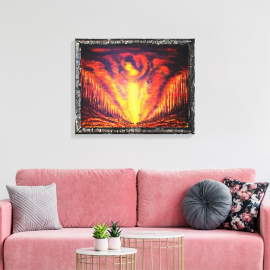 Verbrandend hemel canvas afdruk (Insitu (Woonkamer))