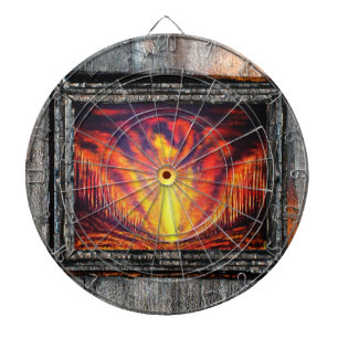 Verbrandend hemel dartbord