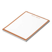 Verbrandend Oranje eenvoudig modern Notitieblok (Gedraaid)