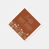 Verbrandend Oranje Wildflower Boho Vrijgezellenfee Servet (Hoek)