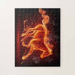 Verbrandend paard legpuzzel