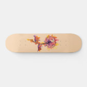 Verbrandend Roos Tattoo Skateboard (Horizontaal)