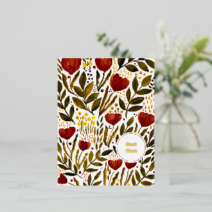 Verbrandend Sinaasappel Botanisch Beste moeder Moe Folie Feestdagen Briefkaart