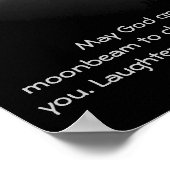 Verbranding door een moonbeugel met Irish Blessing Poster (Hoek)