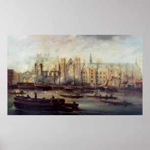 Verbranding van de woningen van het Parlement Poster