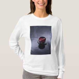 Verbrandingsincense bovenop de kom van de bladen t-shirt