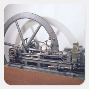 Verbrandingsmotor Vierkante Sticker