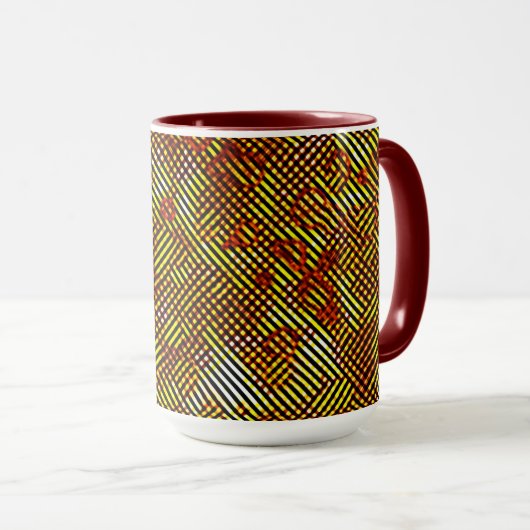 Verbrandingsresten en gekleurde schaken mok (Voorkant rechts)