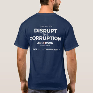 Verbreek de corruptie Twee gesneden T-shirt