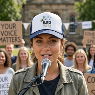 Verbreek de stilte Draag de moed Motiverend Trucker Pet