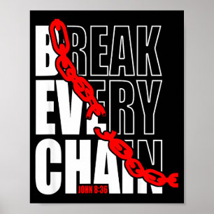 Verbreek elke keten _ Johannes 8_36 _ Bijbel Motiv Poster