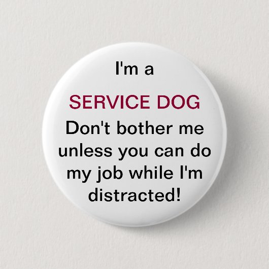 Verbreek mijn Service Dog Button niet (Voorkant)