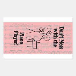 Verbreek niet met de rechthoekige muis van de Pian Sticker