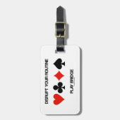 Verbreek uw Routine Play Bridge (Vier kaartcircuit Bagagelabel (Voorkant verticaal)