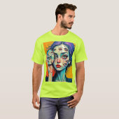 verbrijzelde zelfreflectie-kunst t-shirt (Voorkant volledig)