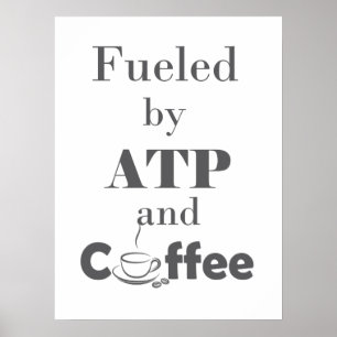Verbruiksbrandstof door ATP en koffie Poster