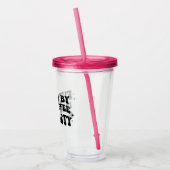 Verbruiksbrandstof door gehakt koffie en angst Acr Acryl Drinkbeker (Links)