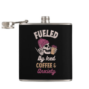 Verbruiksbrandstof door gehakt koffie en angst heupfles
