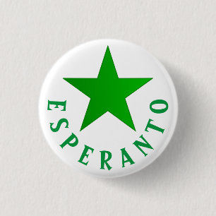 Verda Stelo (Esperanto Star) Ronde Button 3,2 Cm