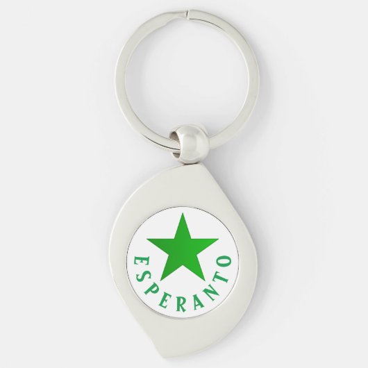 Verda Stelo (Esperanto Star) Sleutelhanger (Voorkant)