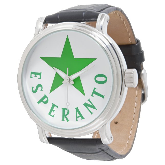 Verda Stelo Horloge (Gekanteld)