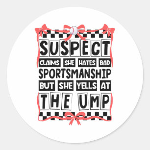 Verdachte beweert dat ze Byd Sportsmanship Bysebyl Ronde Sticker