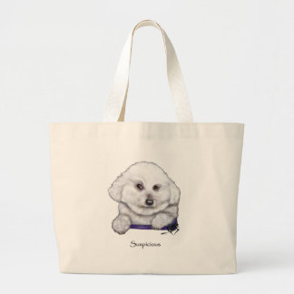 Verdachte Bichon Frise Canvas tas