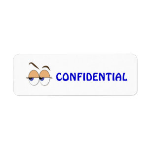 Verdachte Eyes Sideways Glance Confidential Etiket